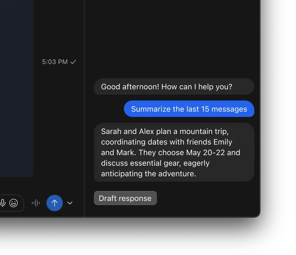 Dark mode screenshot