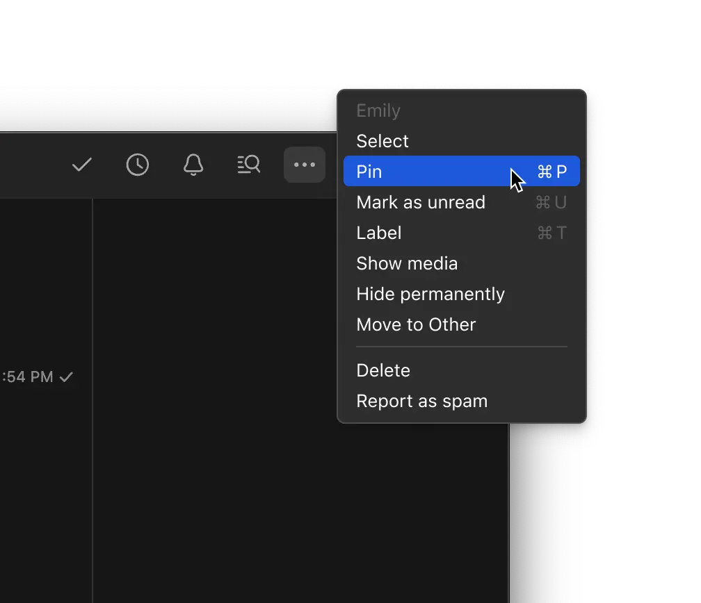Dark mode screenshot